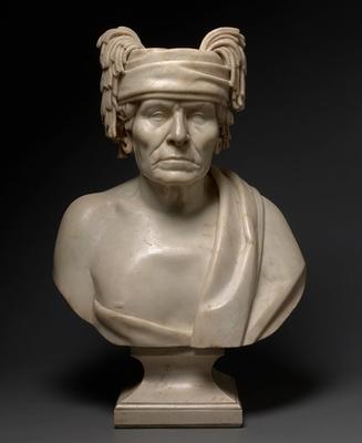 Bust of Ayshkebahkkozhay (Flat Mouth), an Ojibwa Chief, Francis